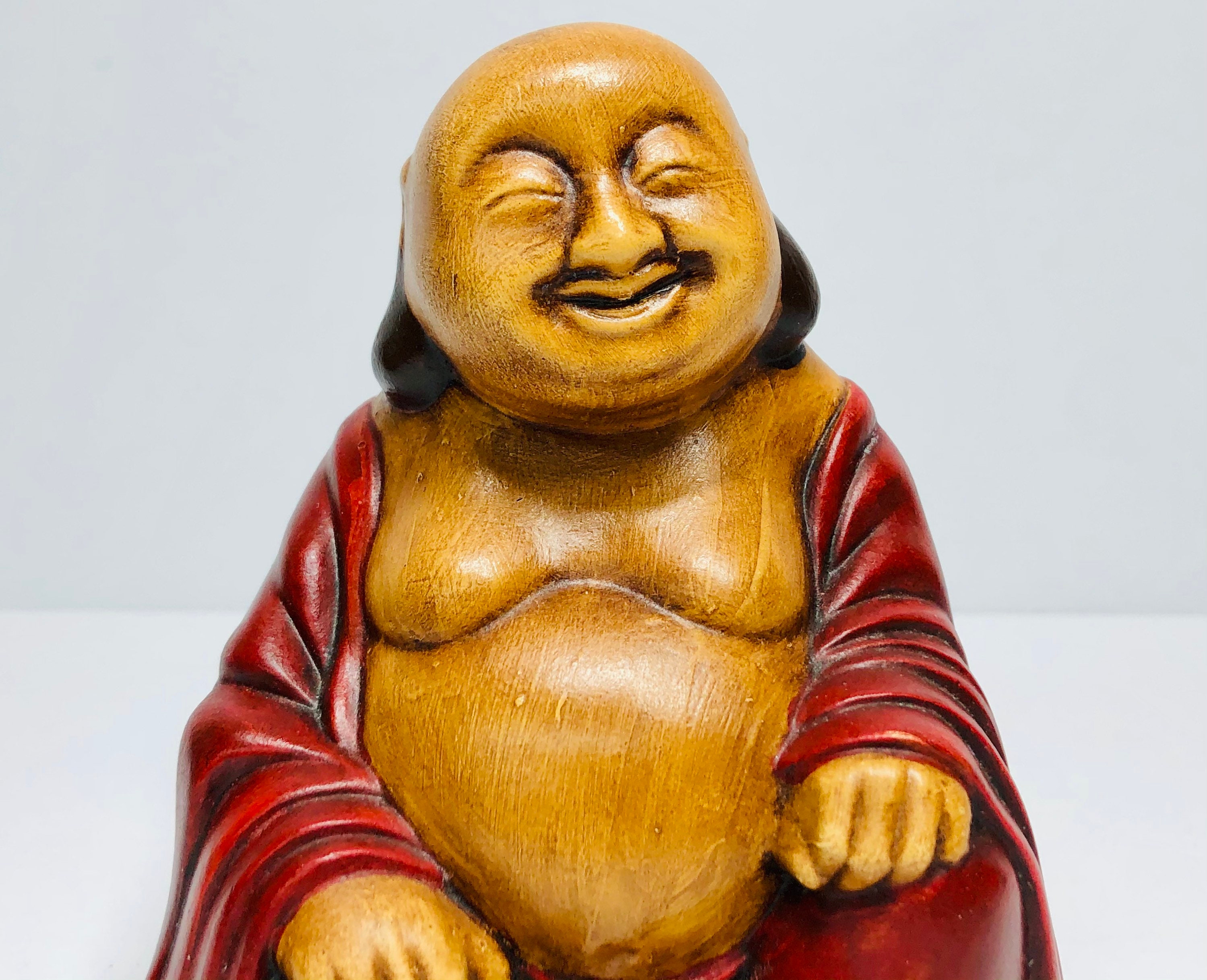 Vintage Ceramic Buddha Figurine Signed 1980 Meditation Yoga Etsy