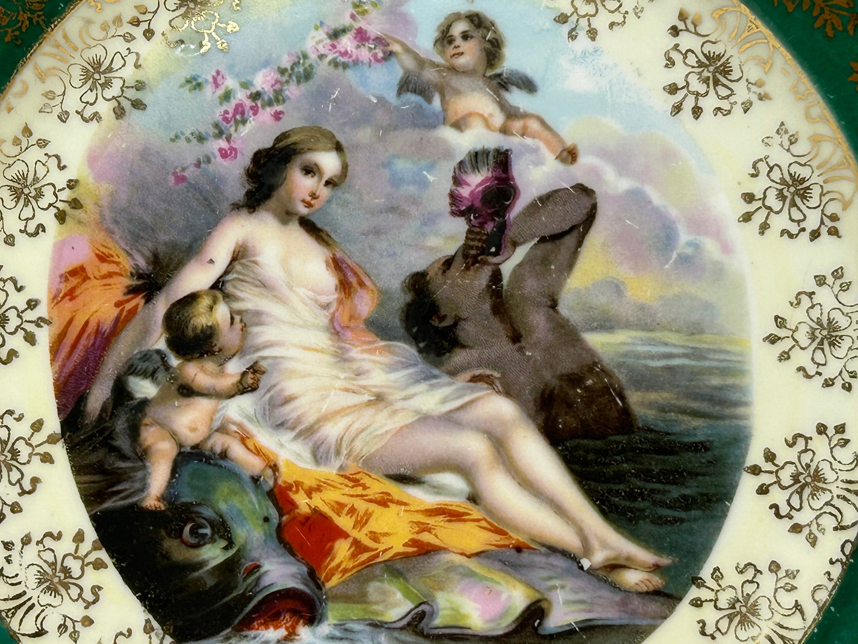 Antique Royal Vienna Austrian Porcelain Plate 7 1/4