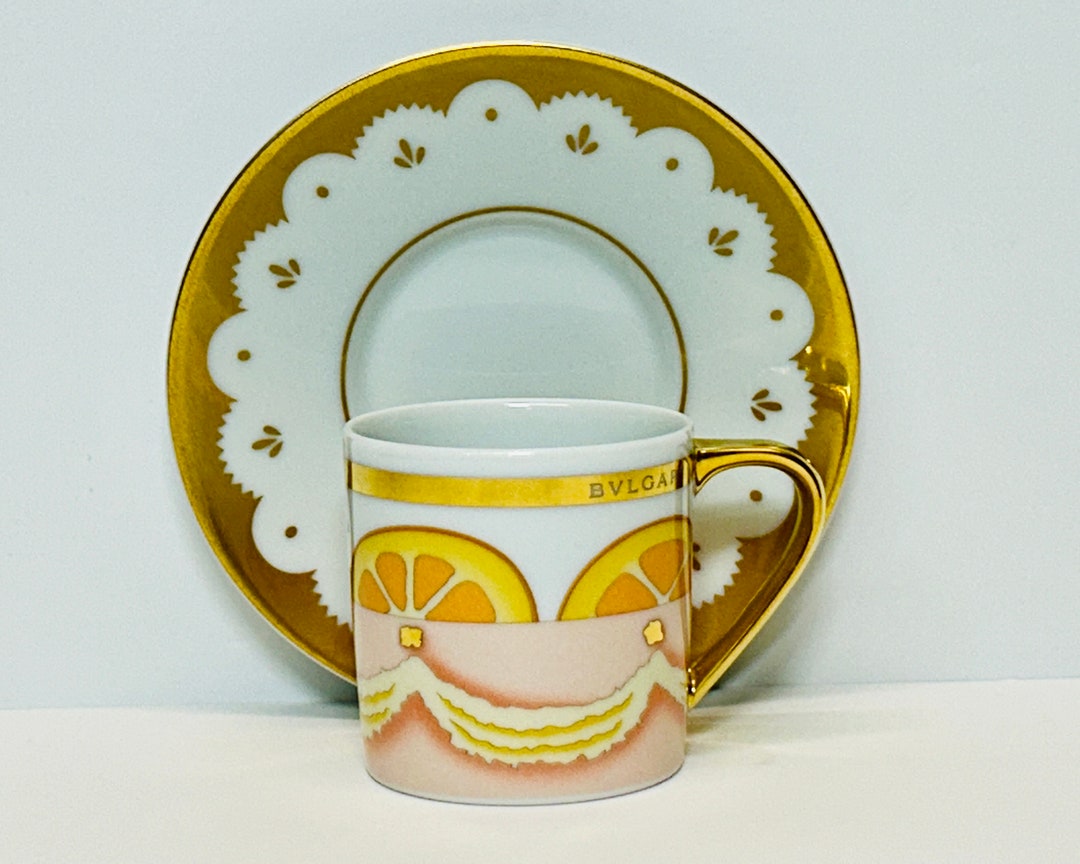 Bvlgari Bavarese Dolci Deco Demitasse Cup and Saucer Rosenthal