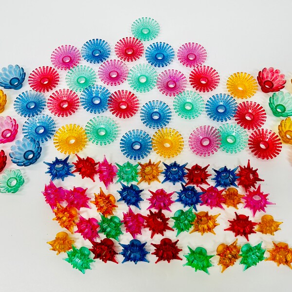Vintage Christmas Lights Reflector Set of 78 Plastic Multi Color Christmas Decor