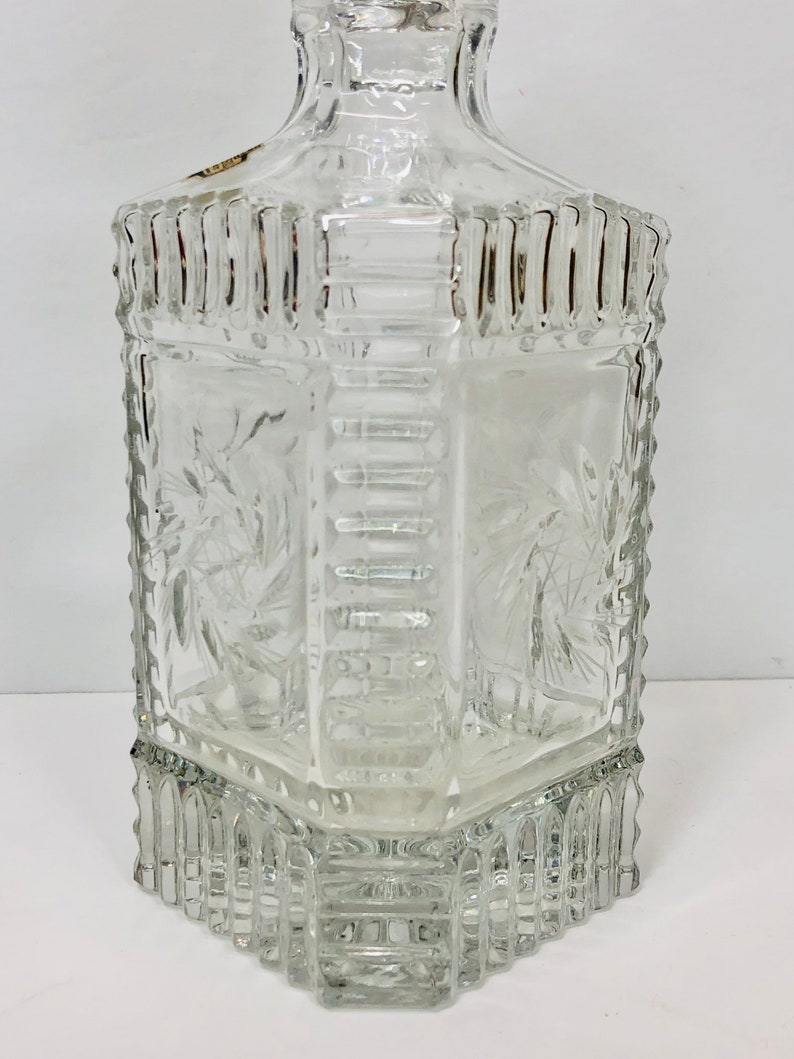 Vintage Zajecar Crystal Whiskey Decanter and Stopper Cut Glass Etsy