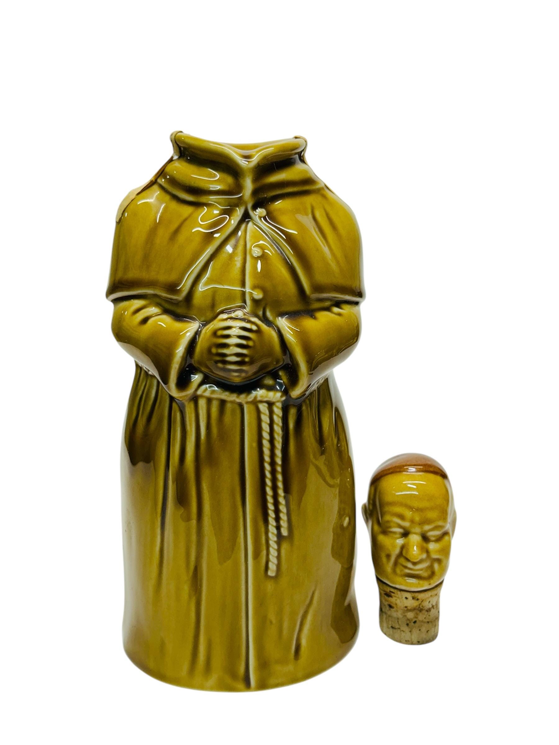 Vintage Abbot's Choice Scotch Whisky Monk Figurine Bottle Decanter