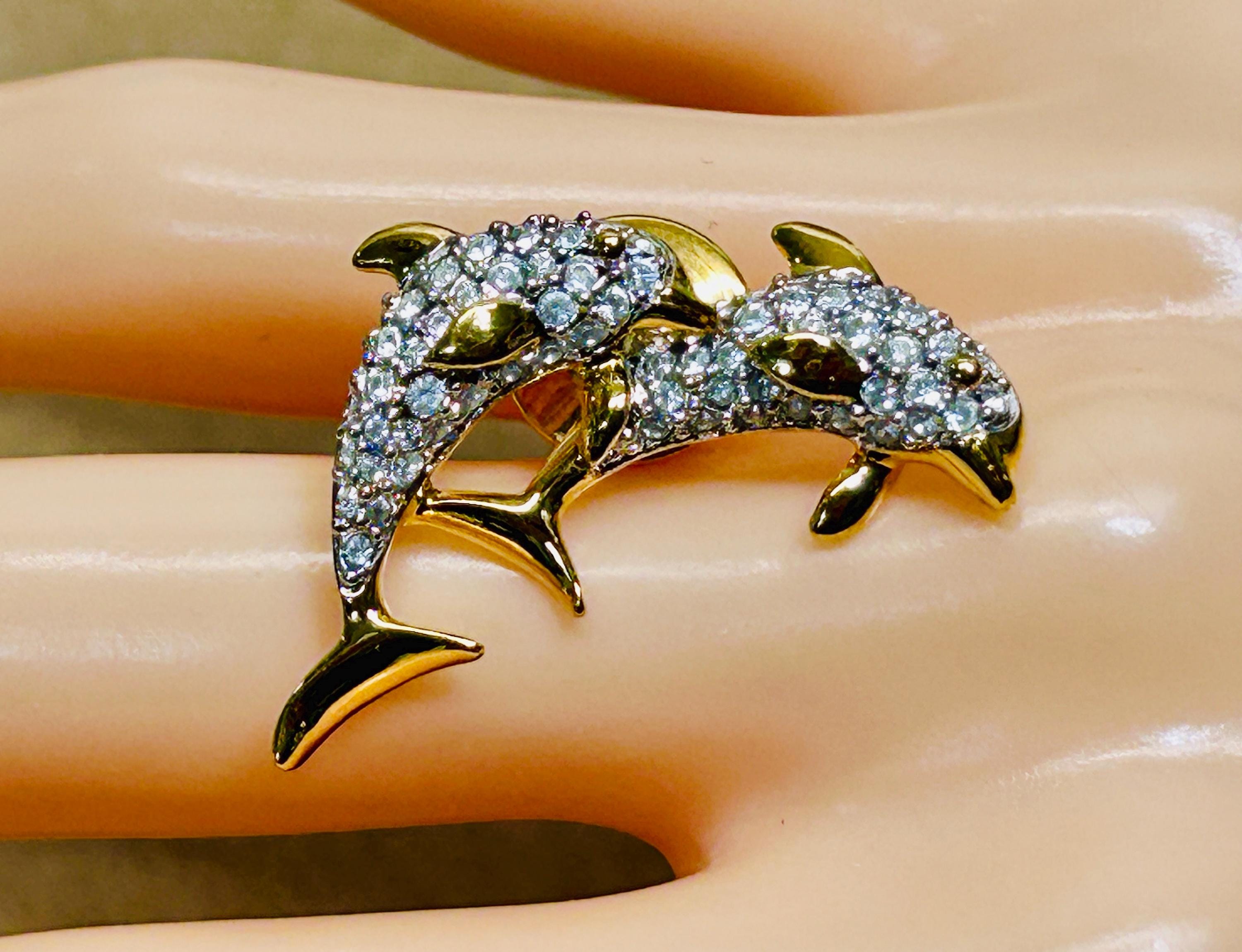 Swarovski Crystal Figurines Dolphin - Etsy
