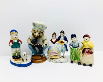Vintage Lot of Occupied Japan Figurines 1945-1951 Collection Set of 4