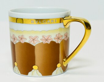 Bvlgari Charlotte Dolci Deco Demitasse Cup and Saucer Rosenthal