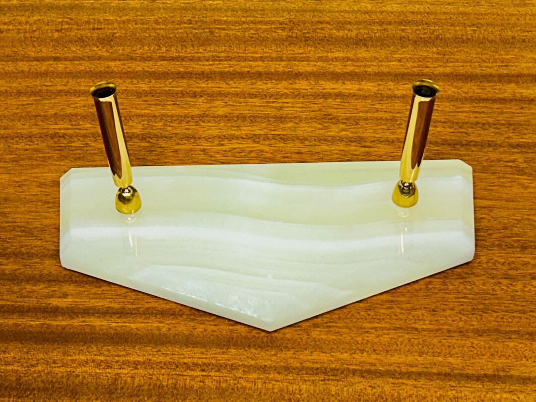 Vintage Onyx Fountain Pen Holder Onyx Marble Gift for Him Office Decor