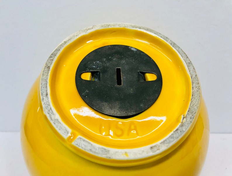Vintage Mccoy Yellow Smiley Face Coin Bank RARE Marked USA Etsy
