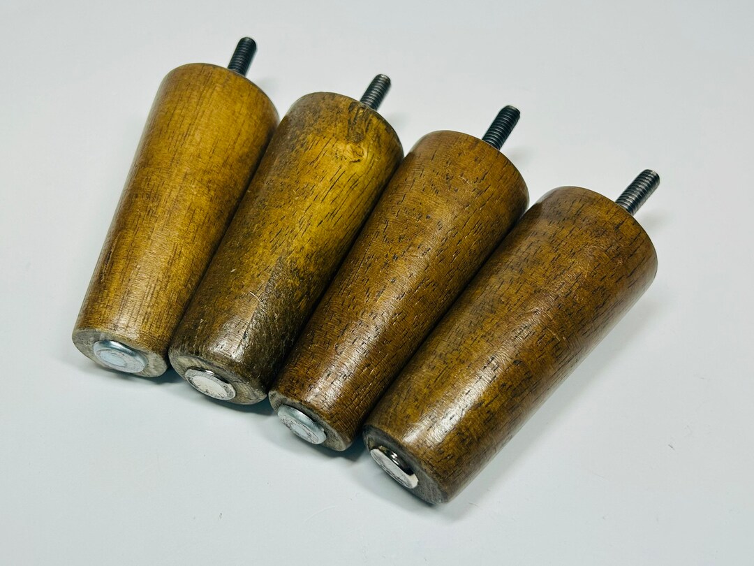 Vintage Furniture Legs Danish Modern Style 4 Inches Tapered Etsy