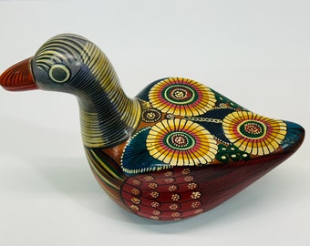 Vintage 1960s Mexican Pottery Bird, MCM Mid Century Hand