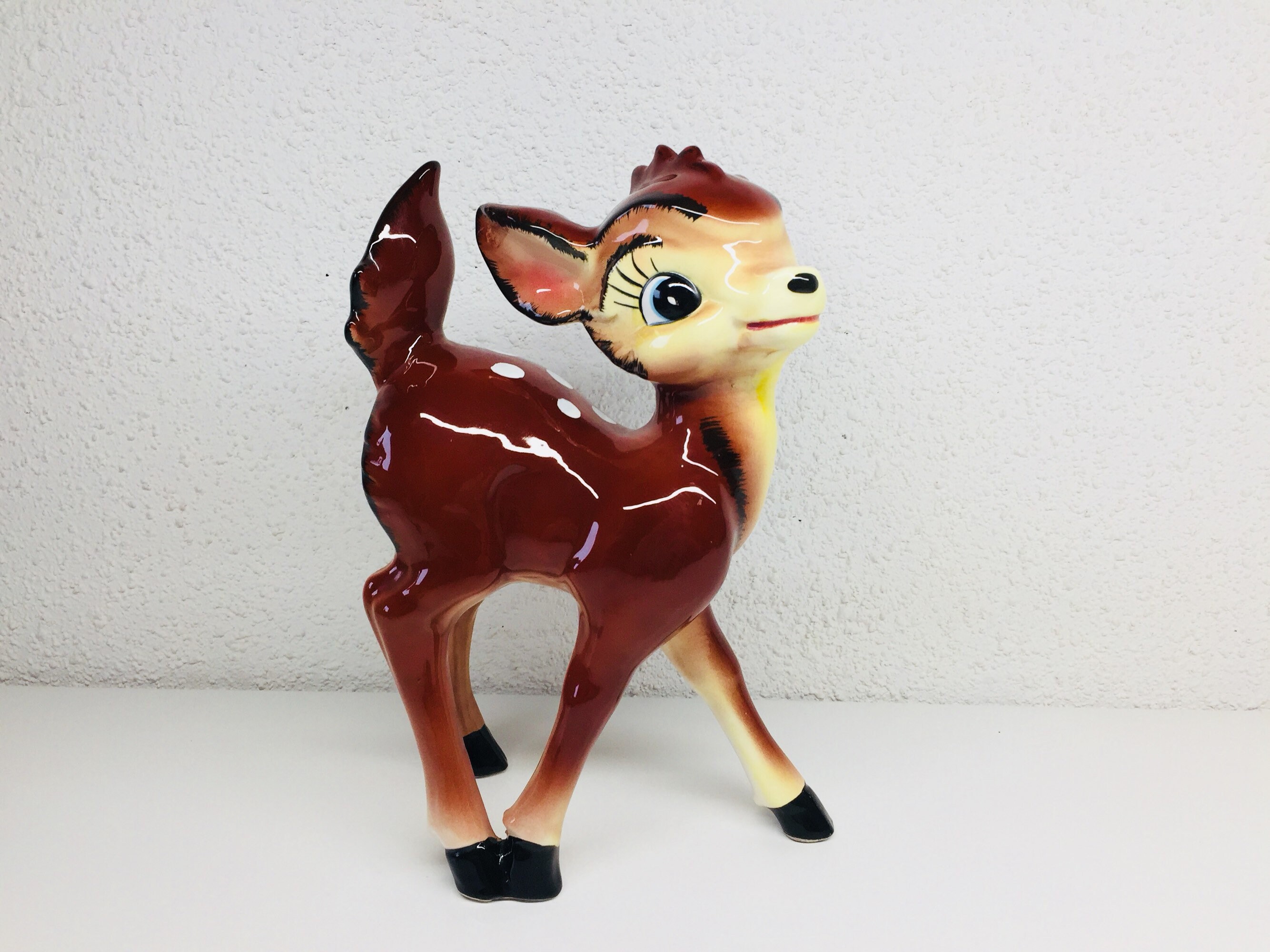 RARE Vintage Ceramic Bambi Figurine LARGE Vintage Ceramic Deer Etsy