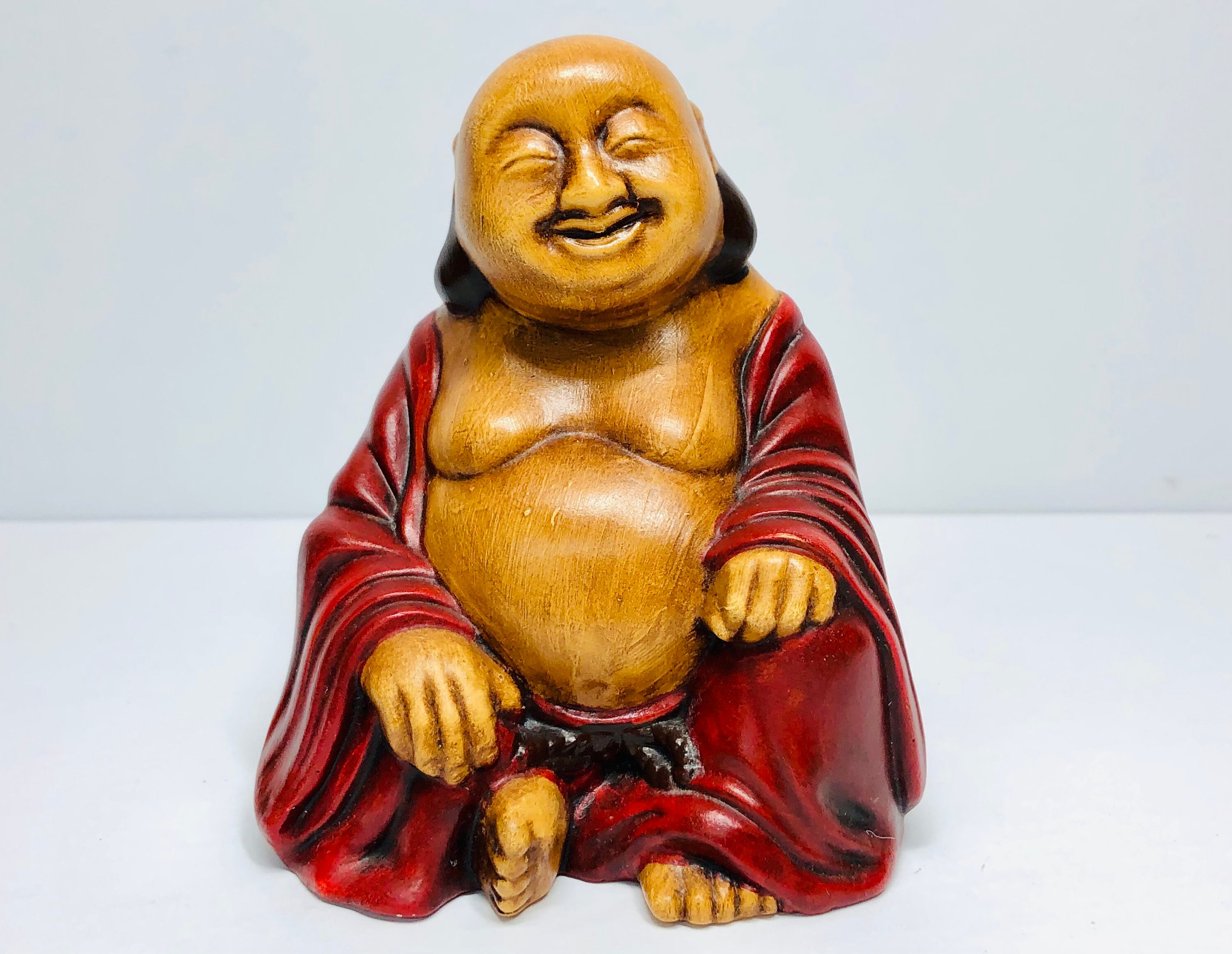 Vintage Ceramic Buddha Figurine Signed 1980 Meditation Yoga Etsy