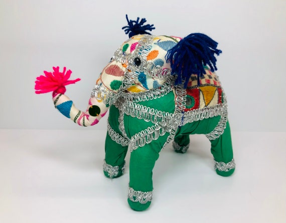patchwork stuffed elephant