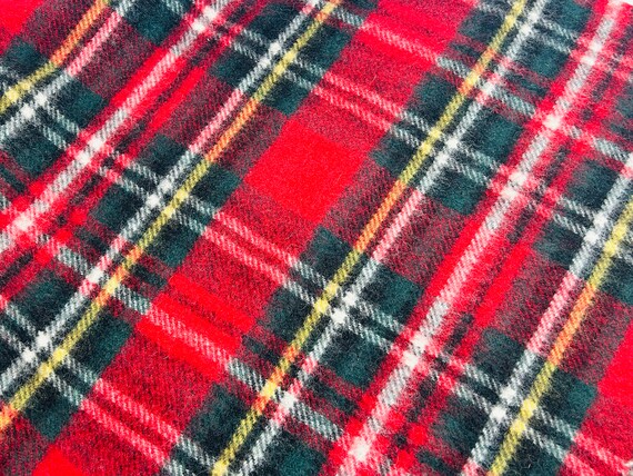 Pure Wool Blanket Red Tartan Made in Greece Luxury Deck Blanket Throw Lap Blanket 52x54 by Sobel Westex Etsy