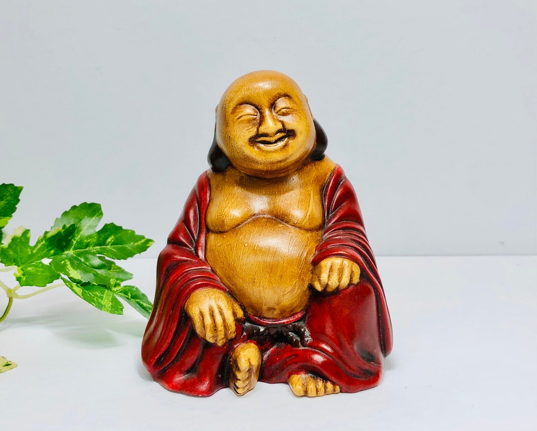 Vintage Ceramic Buddha Figurine Signed 1980 Meditation Yoga Décor Etsy