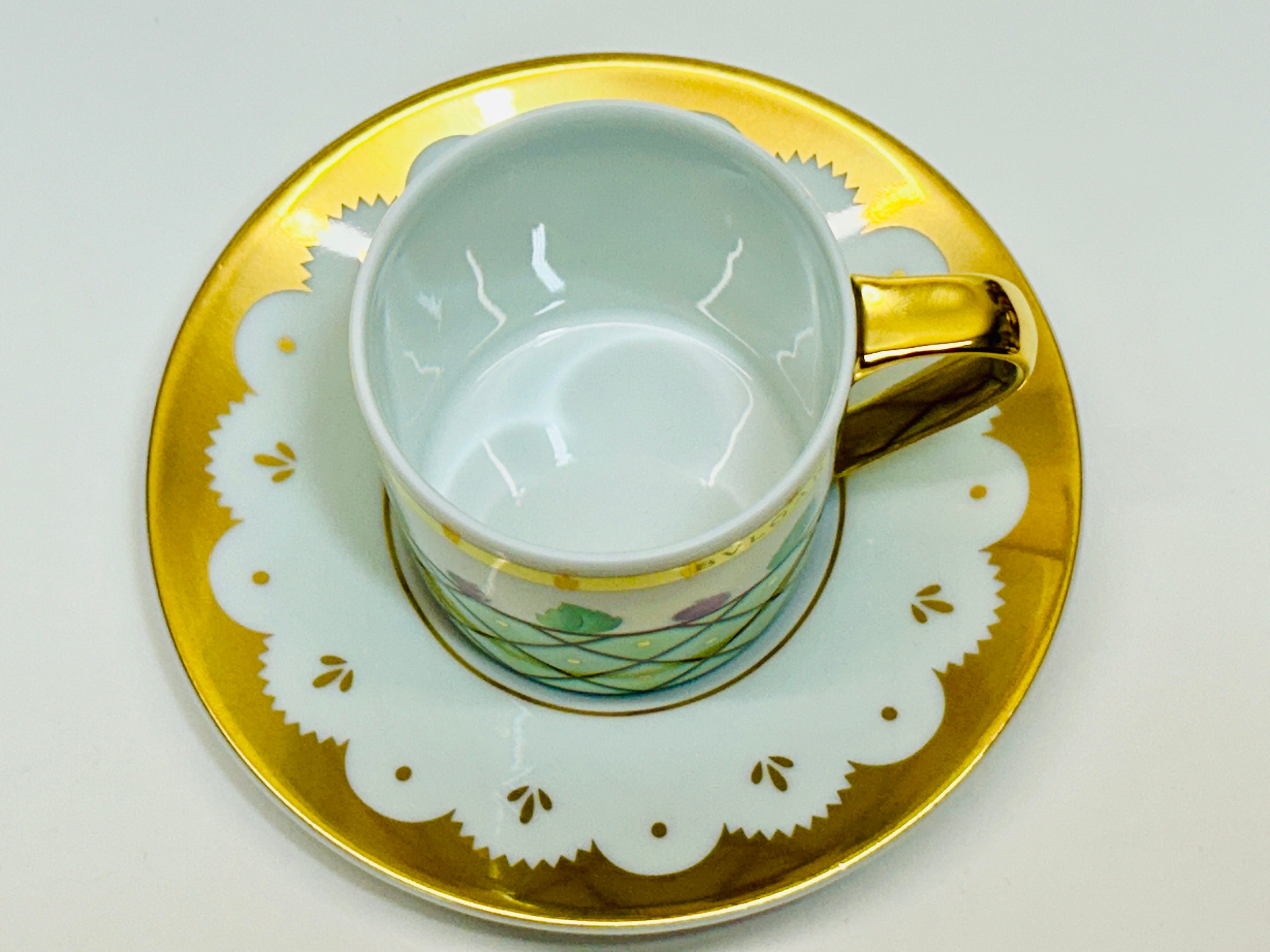 Bvlgari Cassata Dolci Deco Demitasse Cup and Saucer Rosenthal 