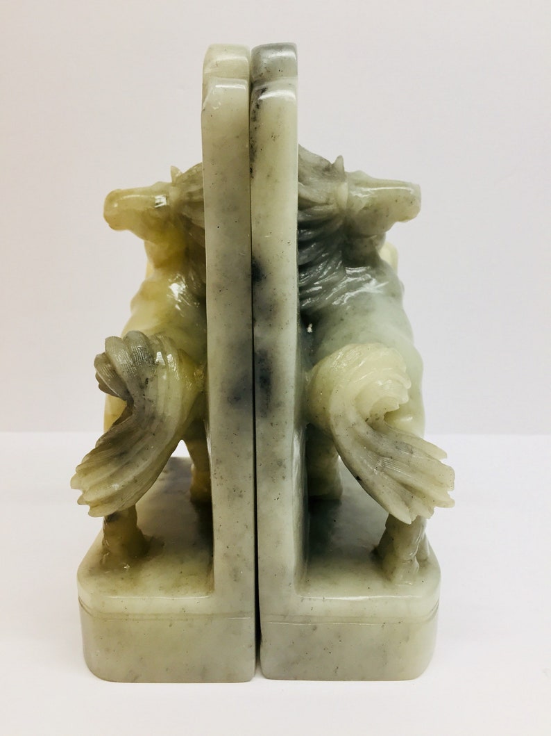 Vintage Soapstone Horse Bookends Pair of Chinese Soapstone Etsy