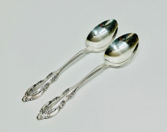 PAIR of Vintage Oneida Silver Artistry Tablespoons Serving Spoons Silver Plated Community Plate