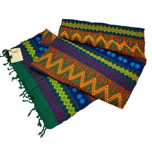 Guatemalan Handwoven Table Runner Trama Textile 240 Man Hours Women Weavers Cooperative Central American Boho Bohemian Decor