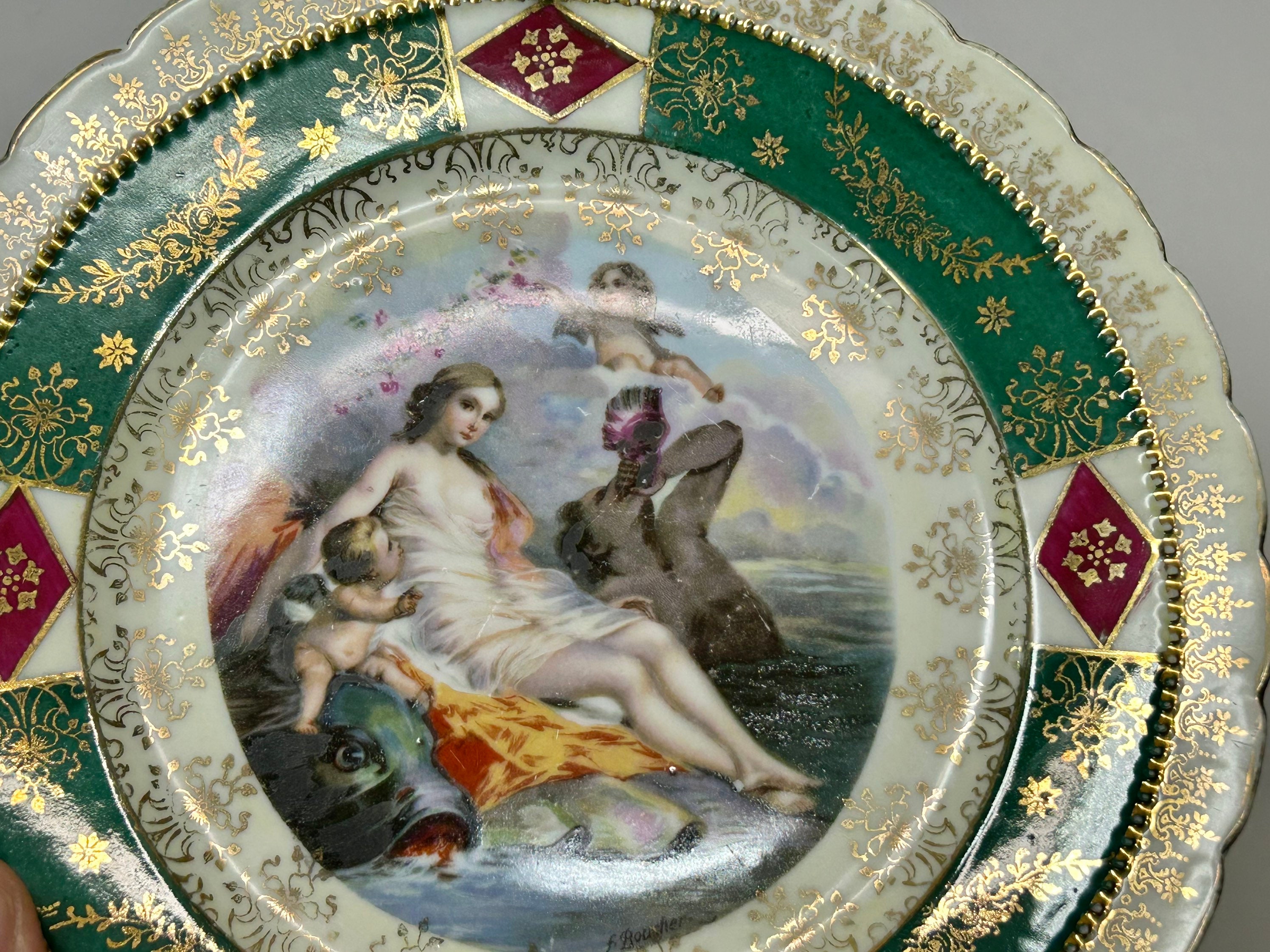 Antique Royal Vienna Austrian Porcelain Plate 7 1/4