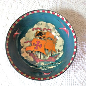 RARE Vintage Regalware Viking Bowl, Nautical Themed Bowl, Made in England image 5