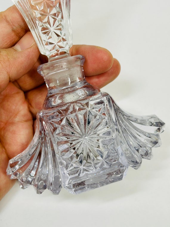 Vintage Pressed Glass Perfume Bottle Victorian St… - image 3