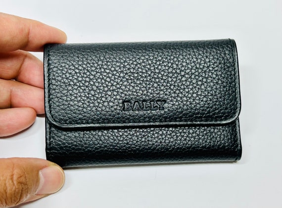 Authentic Bally Key Holder Black Leather Key Case… - image 1