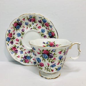 Vintage Royal Albert Mayfair Teacup and Saucer Nell Gwynne Series Gainsborough Shape Chintz Cup and Saucer