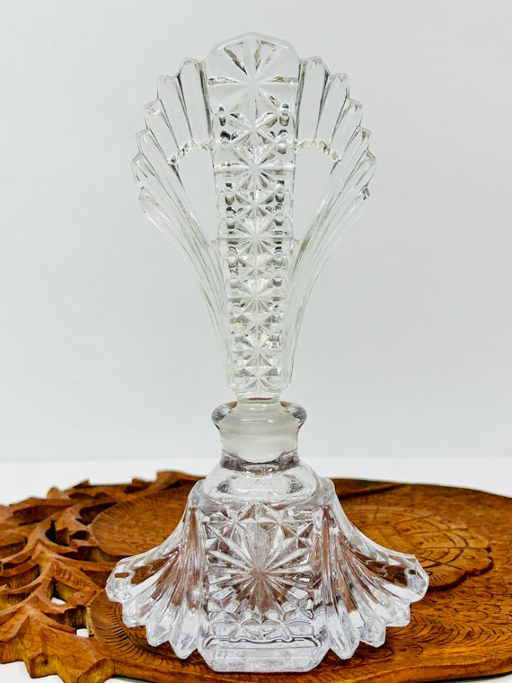 Vintage Pressed Glass Perfume Bottle Victorian St… - image 2