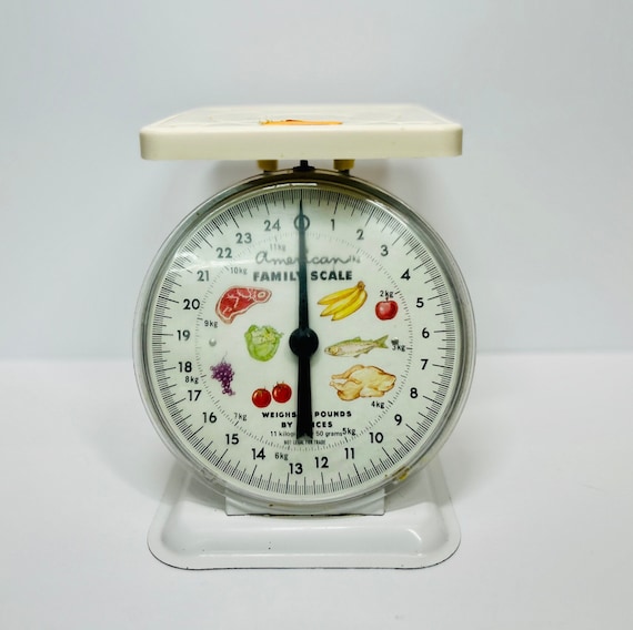 Vintage American Family Kitchen Scale With Fruits Vegetable Meat