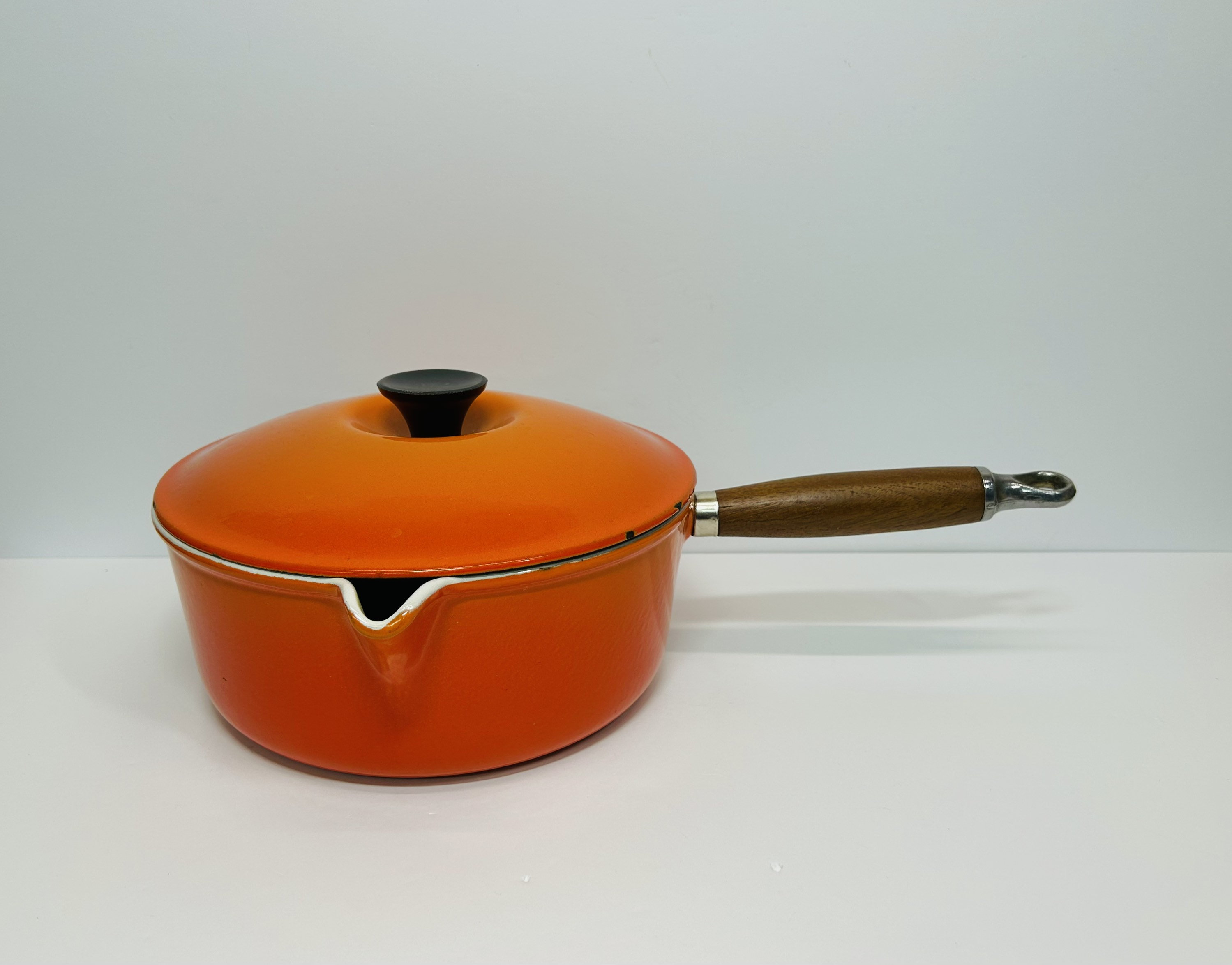 Vintage Le Creuset #14 Red Lidded Sauce Pan Made In France