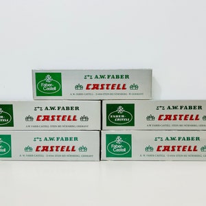 Vintage Set of 12 A.W. Faber Castell Sharpened Pencils 9000 in Box CHOICE 2H HB 3B Stein Nurnberg Germany
