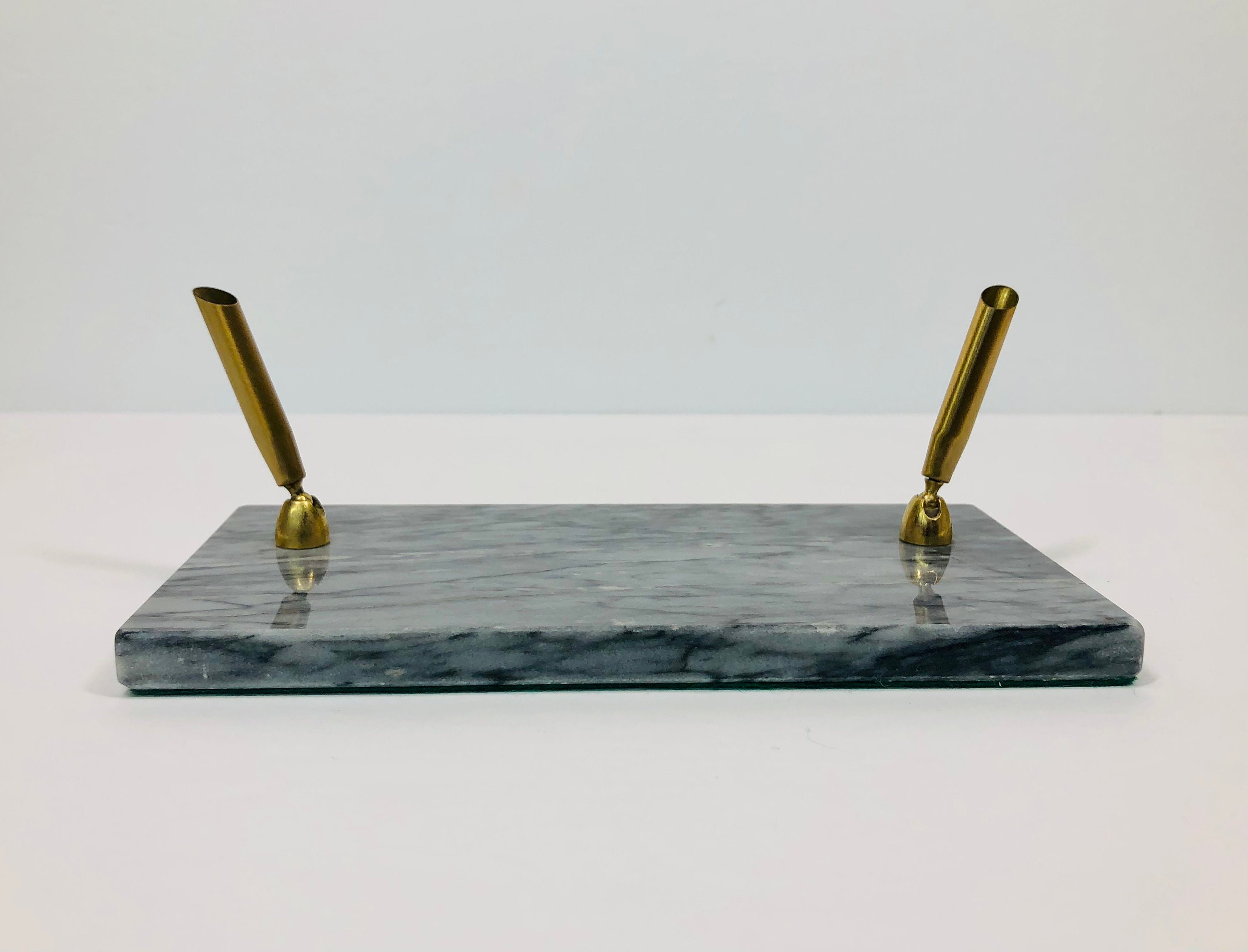 Vintage Gray Marble Fountain Pen Holder Marble Base Graduation Etsy