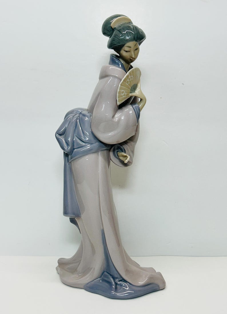 Vintage Zaphir Nao Lladro Madame Butterfly Porcelain 13 Figurine Geisha