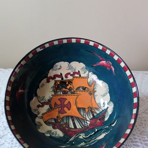 RARE Vintage Regalware Viking Bowl, Nautical Themed Bowl, Made in England image 2