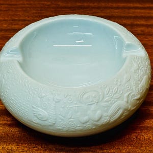 Vintage Rosenthal Magic Flute Ashtray White Porcelain Die Zauberflote Bjorn Wiinblad Design Made in Germany