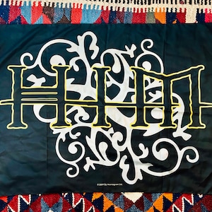 RARE HIM Band Flag Banner Oy Heartagram Ltd  2004 Gothic Rock Band Memorabilia Made in Italy Polyester Ville Valo