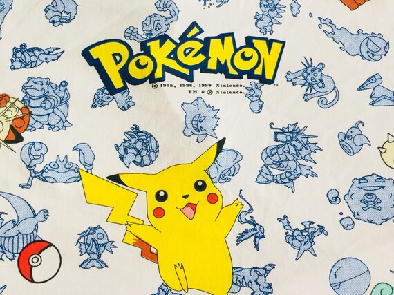 Vintage Pokemon Duvet Cover 1998 Pikachu Nintendo 58 By Etsy