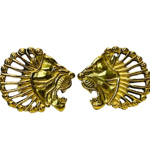 Vintage Gold Roaring Lion Cuff Links MFA Museum of Fine Art