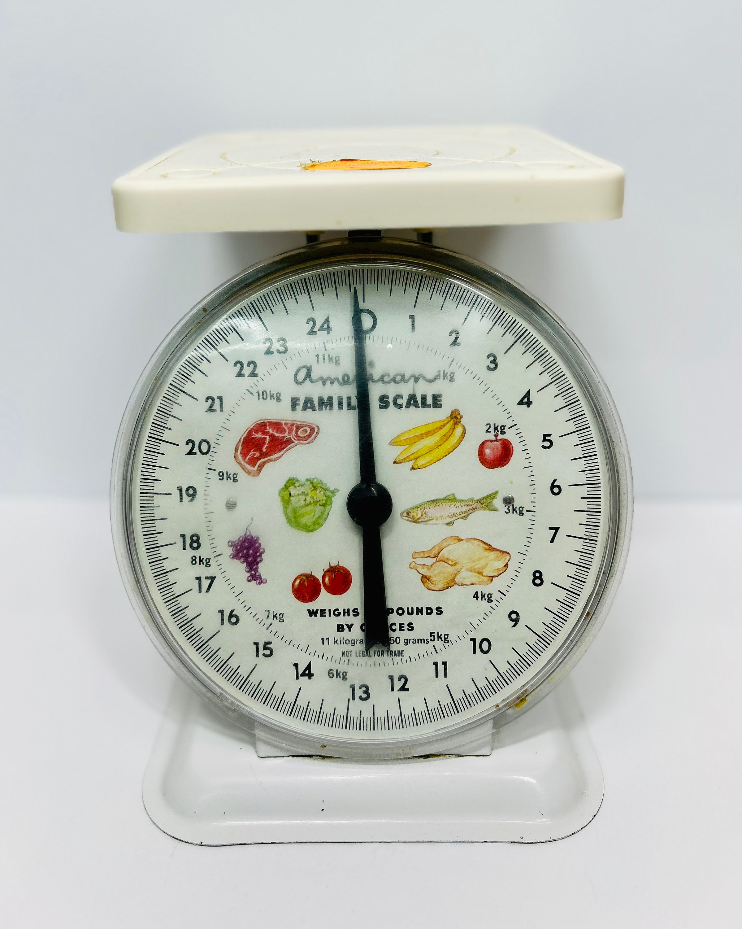 Vintage American Family Kitchen Scale With Fruits Vegetable Meat