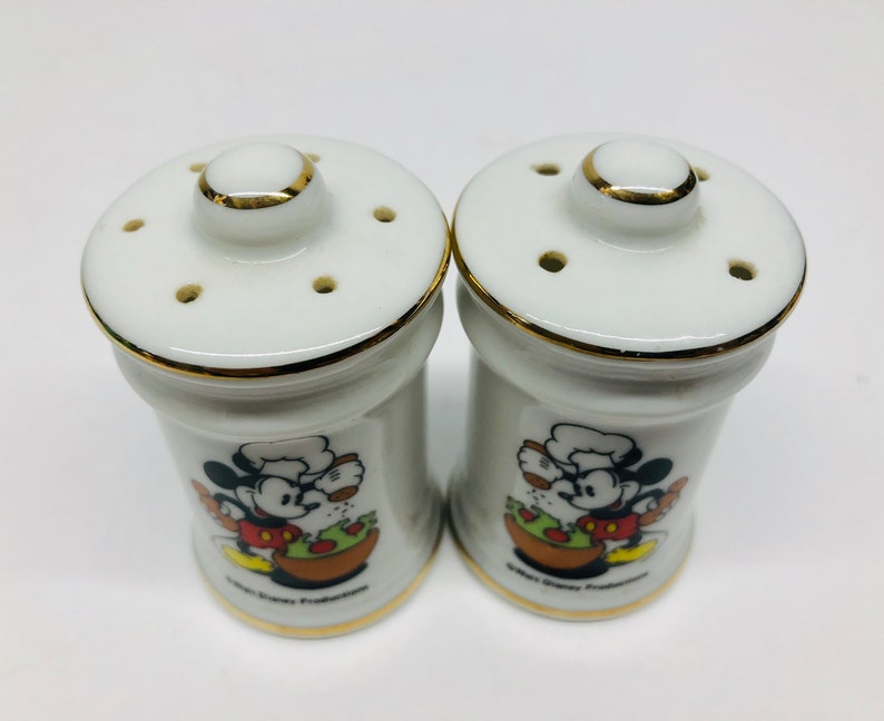 Vintage Mickey Mouse Salt and Pepper Shakers Walt Disney Etsy