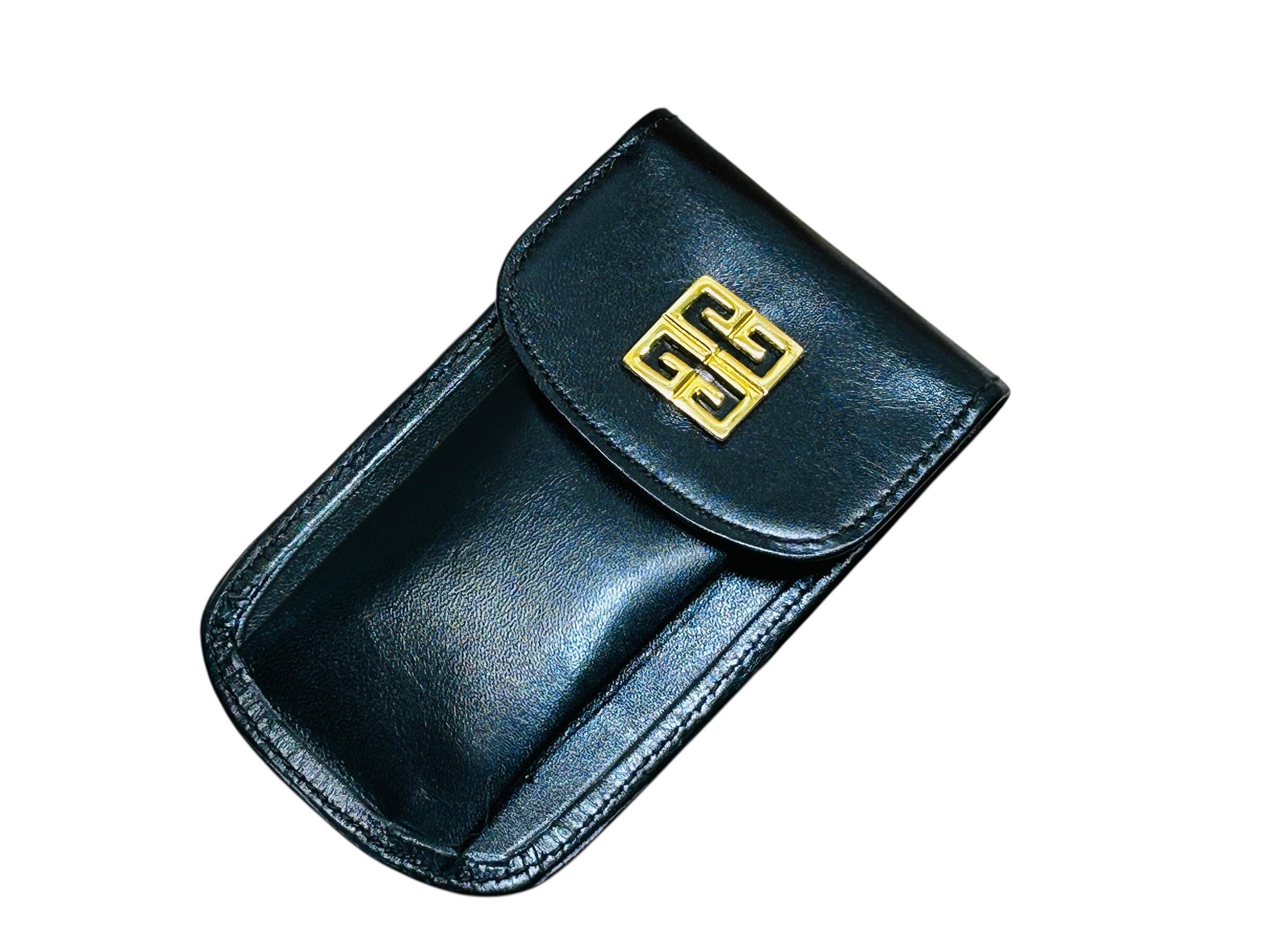 GIVENCHY ウォレット Vintage Givenchy Black Leather Coin Purse Wallet 4G Logo Authentic