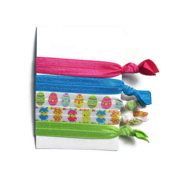 Easter Hair Ties Hair Tie Set No Crease Hair Ties Pony Tail Etsy