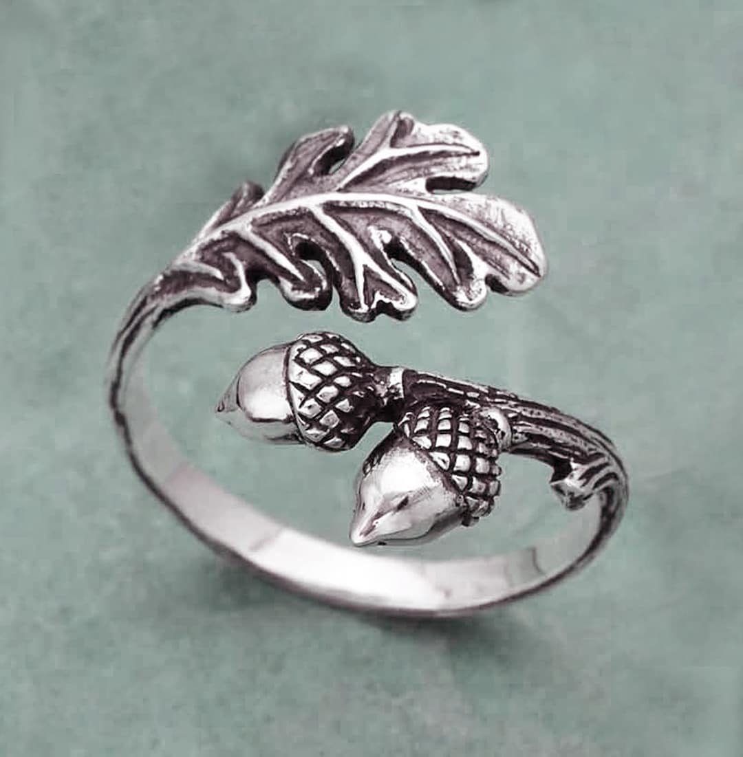 Elvish Tree Branch Ring in Sterling Silver With Gemstones