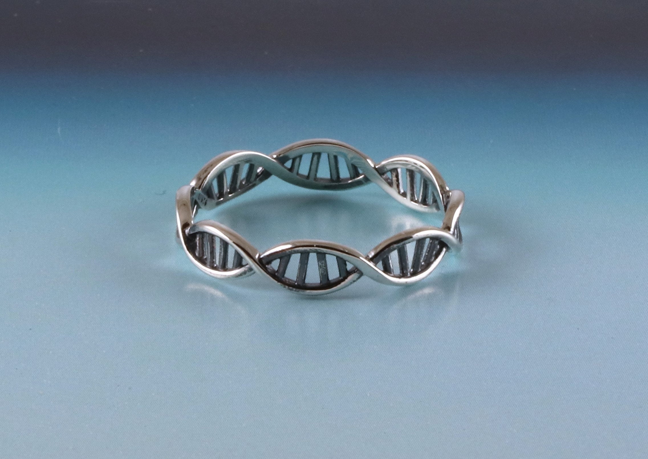 ★Oneenough★DNA Ring 14k Rose Gold 8mm wide DNA Ring – Zanders Creations