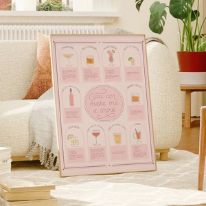 You Can Make Me a Drink Taylor Wall Art | Cocktails and Drinks Poster Digital Download Inspired by Lyrics | Decor for Home or Dorm