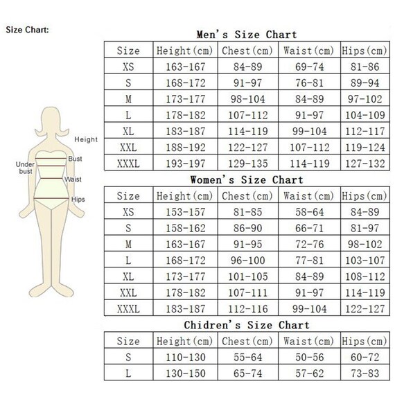 Widow Size Chart