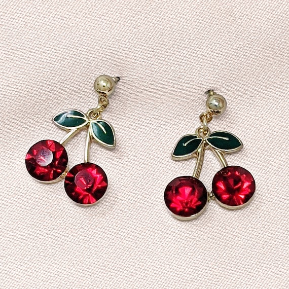 Red cherry best sale earrings