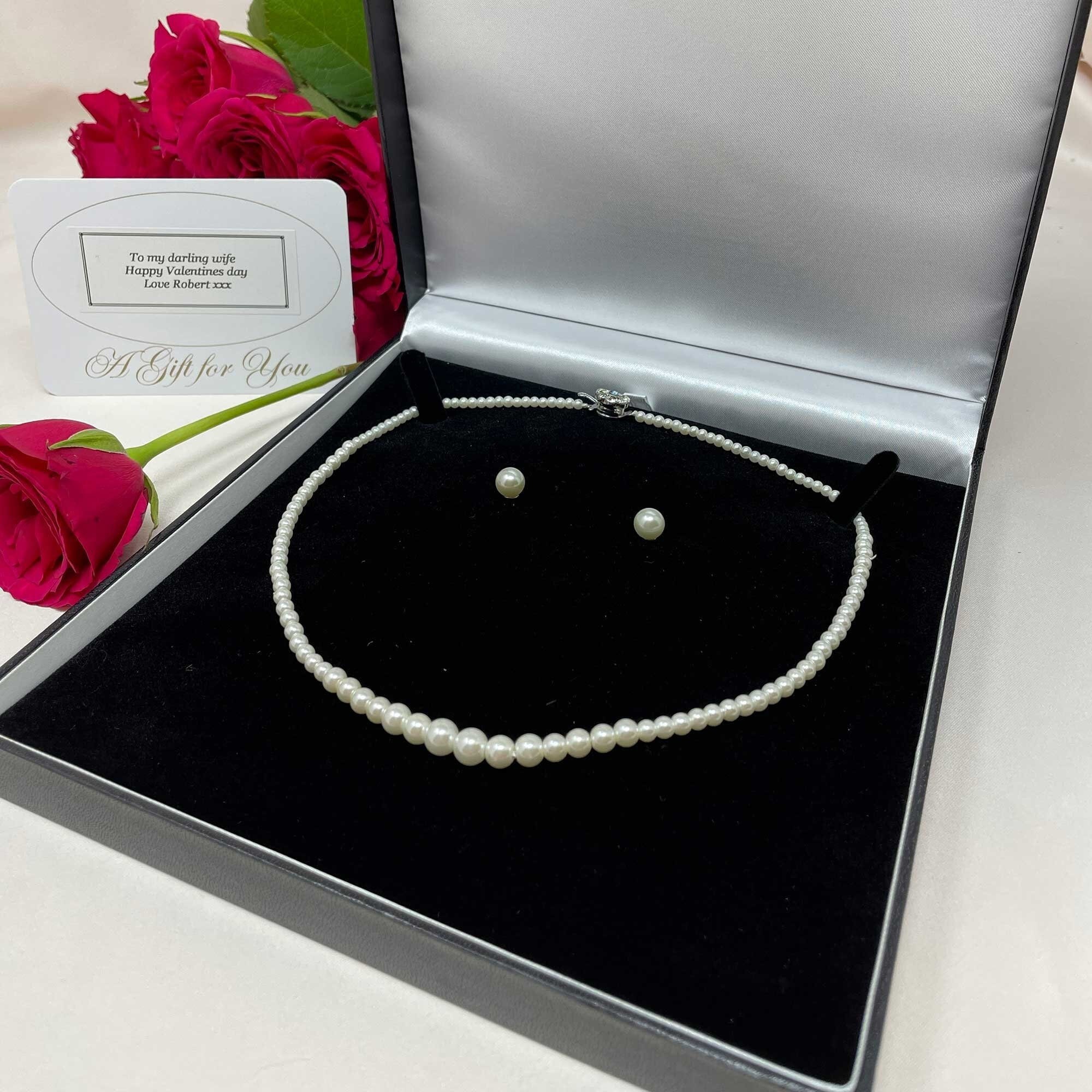 Zales pearl necklace set online
