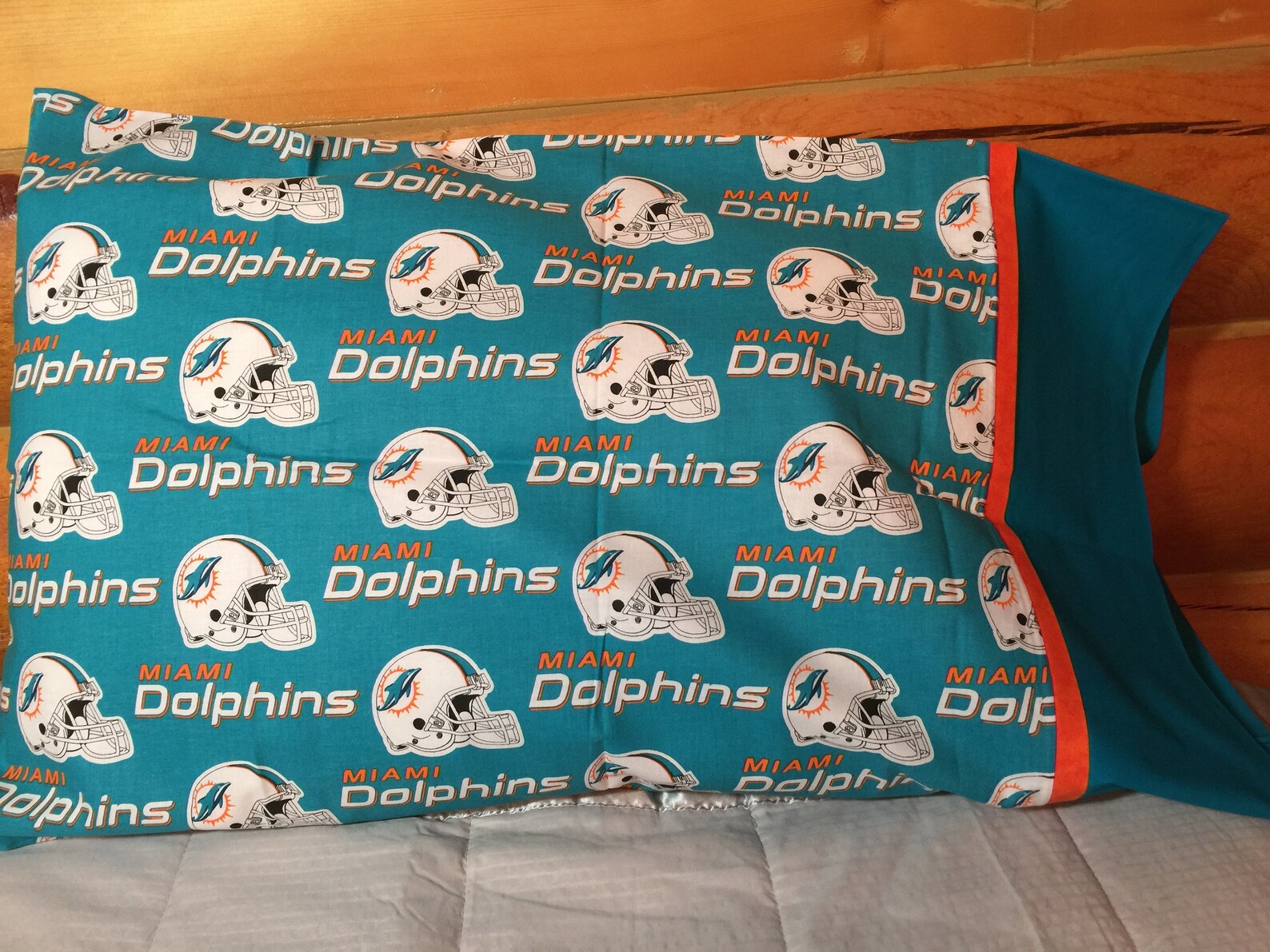 Miami Dolphins Standard Size Pillow Case Etsy