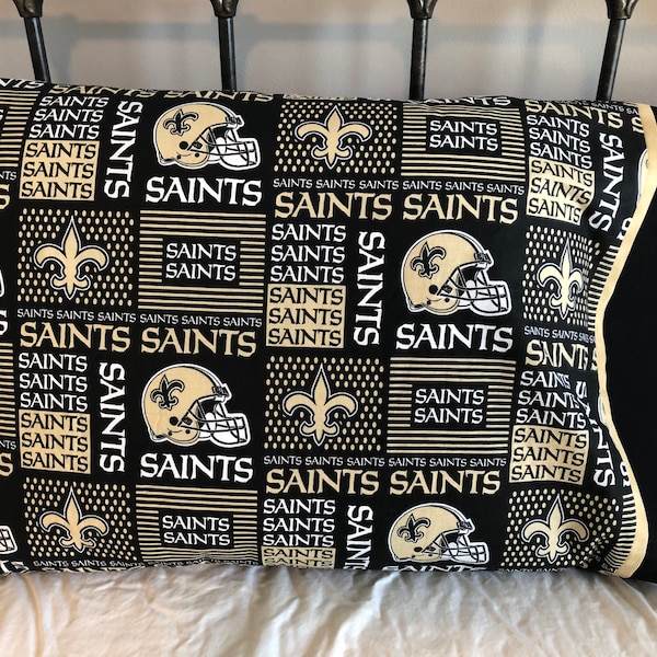 New Orleans Saints Standard Size Pillow Case Patchwork